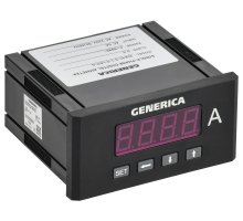 Амперметр цифровой щитовой однофазный 48х96 LED GENERICA (IDA41-5-1-0-LED-G)
