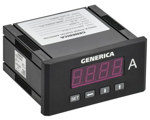 Амперметр цифровой щитовой однофазный DO RS-485 48х96 LED GENERICA (IDA41-5-1-3-LED-G)