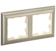 Рамка 2-местная РУ-2-Бр бежевый/шампань BRITE (BR-M22-12-3-K10)