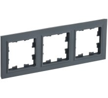 Рамка 3-местная РУ-3-БрГ графит BRITE (BR-M32-K53)