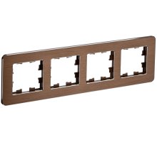 Рамка 4-местная РУ-4-1-Бр металл коричневый RE AL BRITE (BR-M42-M-21-K30)