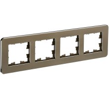 Рамка 4-местная РУ-4-1-Бр металл латунь RE BRITE (BR-M42-M-01-K49)