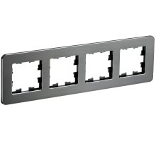 Рамка 4-местная РУ-4-1-Бр металл титан RE BRITE (BR-M42-M-01-K48)