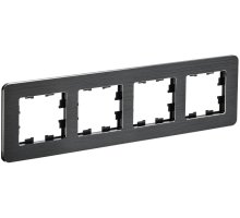 Рамка 4-местная РУ-4-1-Бр металл черный RE AL BRITE (BR-M42-M-21-K02)