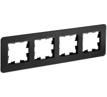 Рамка 4-местная РУ-4-2-Бр стекло черный RE BRITE (BR-M42-G-41-K02)