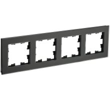 Рамка 4-местная РУ-4-2-Бр стекло черный матовый BRITE (BR-M42-G-31-K02)
