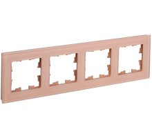 Рамка 4-местная РУ-4-2-БрП стекло персиковый матовый BRITE (BR-M42-G-31-K96)