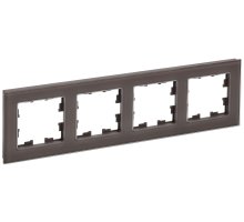 Рамка 4-местная РУ-4-2-БрТБ стекло темная бронза BRITE (BR-M42-G-K45)