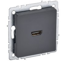 Розетка HDMI BRITE РHDMI-0-БрГ графит (BR-H10-K53)