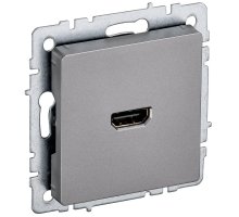 Розетка HDMI BRITE РHDMI-0-БрС сталь (BR-H10-K46)