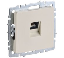 Розетка компьютерная 1-местная RJ45 BRITE РК11-БрКр кат.6 бежевый (BR-K10-2-K10)