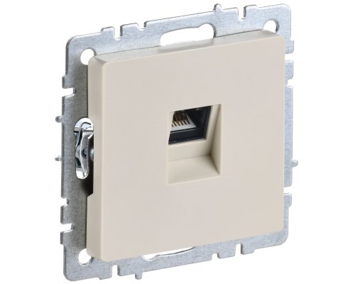 Розетка компьютерная 1-местная RJ45 BRITE РК11-БрКр кат.6 бежевый (BR-K10-2-K10)