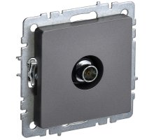 Розетка TV 1-местная оконечная BRITE РТВ11-0-БрС сталь (BR-A10-O-K46)