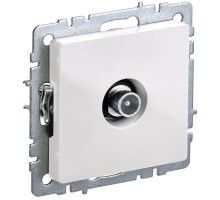 Розетка TV 1-местная проходная BRITE РТВ10-0-БрБ белый (BR-A10-P-K01)