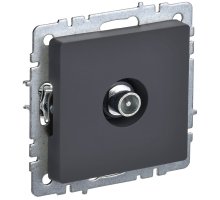 Розетка TV 1-местная проходная BRITE РТВ10-0-БрГ графит (BR-A10-P-K53)