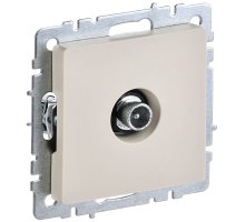 Розетка TV 1-местная проходная BRITE РТВ10-0-БрКр бежевый (BR-A10-P-K10)