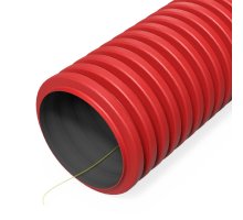 Труба ПНД двустенная гибкая d63 тип 1250 (SN49) красная (PR15.00996)