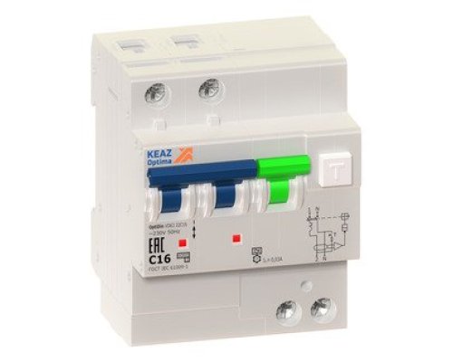 OptiDin VD63 2п C 32А 30мА тип A 6кА УХЛ4, КЭАЗ (103456)