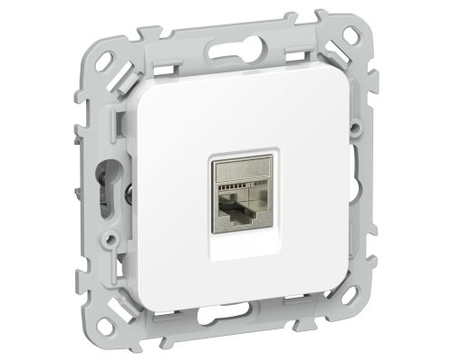 FLITE Розетка компьютерная RJ45 кат 5Е STP РК5е-1-1-ФлБ скрытой установки белый (FI-K11-1-K01)