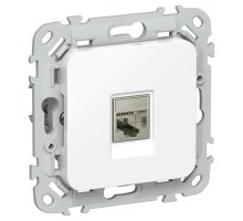 FLITE Розетка компьютерная RJ45 кат 6 STP РК6-1-1-ФлБ скрытой установки белый (FI-K11-2-K01)