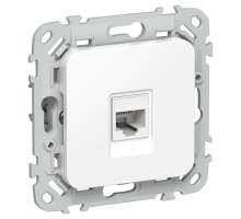 FLITE Розетка компьютерная RJ45 кат 5Е UTP РК5е-1-0-ФлБ скрытой установки белый (FI-K12-1-K01)