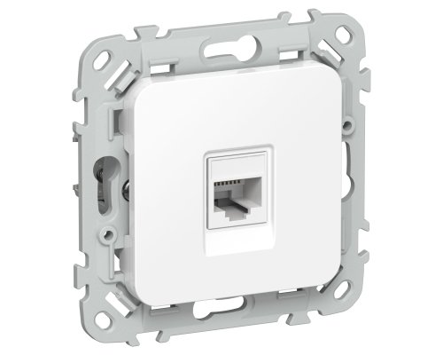 FLITE Розетка компьютерная RJ45 кат 5Е UTP РК5е-1-0-ФлБ скрытой установки белый (FI-K12-1-K01)