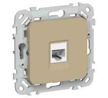 FLITE Розетка компьютерная RJ45 кат 6 UTP РК6-1-0-ФлХ скрытой установки хаки (FI-K12-2-K59)
