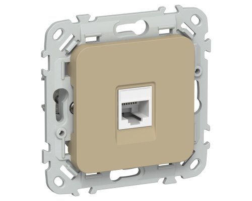 FLITE Розетка компьютерная RJ45 кат 6 UTP РК6-1-0-ФлХ скрытой установки хаки (FI-K12-2-K59)