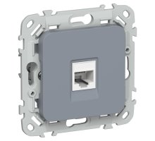 FLITE Розетка компьютерная RJ45 кат 5Е UTP РК5е-1-0-ФлМ скрытой установки маренго (FI-K12-1-K35)