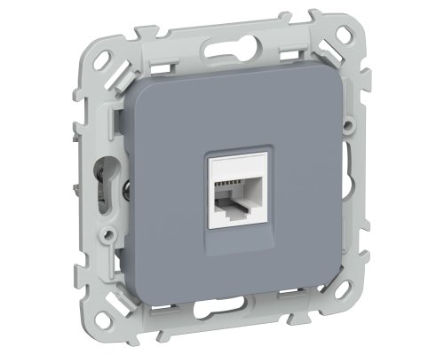 FLITE Розетка компьютерная RJ45 кат 6 UTP РК6-1-0-ФлМ скрытой установки маренго (FI-K12-2-K35)