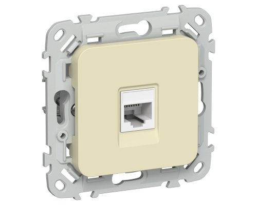 FLITE Розетка компьютерная RJ45 кат 6 UTP РК6-1-0-ФлН скрытой установки навахо (FI-K12-2-K87)