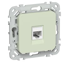 FLITE Розетка компьютерная RJ45 кат 6 UTP РК6-1-0-ФлП скрытой установки панг(FI-K12-2-K92)