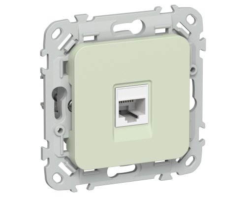 FLITE Розетка компьютерная RJ45 кат 6 UTP РК6-1-0-ФлП скрытой установки панг(FI-K12-2-K92)