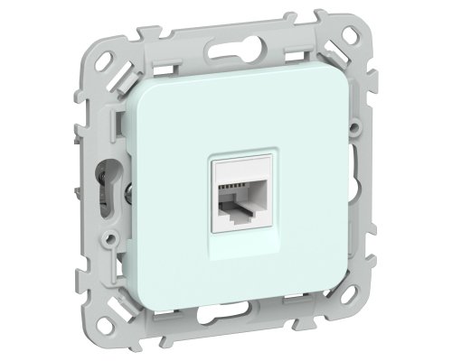 FLITE Розетка компьютерная RJ45 кат 5Е UTP РК5е-1-0-ФлХЛ скрытой установки холодный лед (FI-K12-1-K94)