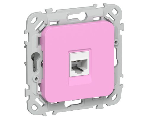 FLITE Розетка компьютерная RJ45 кат 5Е UTP РК5е-1-0-ФлПр скрытой установки пурпурный (FI-K12-1-K99)