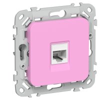FLITE Розетка компьютерная RJ45 кат 6 UTP РК6-1-0-ФлПр скрытой установки пурпурный (FI-K12-2-K99)