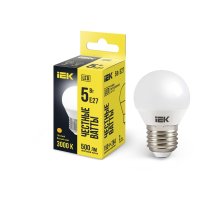Лампа светодиодная G45 шар 5Вт 230В 3000К E27 (LLE-G45-5-230-30-E27)