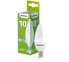 Лампа светодиодная C35 свеча 10Вт 230В 6500К E14 (LL-C35-10-230-65-E14-G)