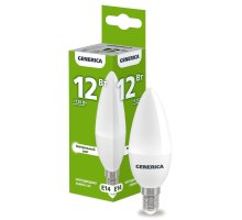 Лампа светодиодная C35 свеча 12Вт 230В 4000К E14 (LL-C35-12-230-40-E14-G)