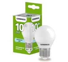 Лампа светодиодная G45 шар 10Вт 230В 6500К E27 (LL-G45-10-230-65-E27-G)