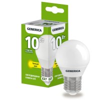 Лампа светодиодная G45 шар 10Вт 230В 3000К E27 (LL-G45-10-230-30-E27-G)