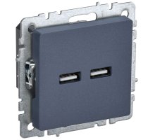 Розетка USB BRITE A+A 5В 3,1А РЮ10-1-БрМ скрытой установки маренго (BR-U21-D31-K35)