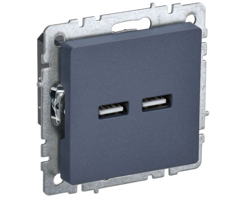 Розетка USB BRITE A+A 5В 3,1А РЮ10-1-БрМ скрытой установки маренго (BR-U21-D31-K35)