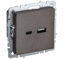 Розетка USB BRITE A+C 18Вт РЮ11-1-БрТБ скрытой установки темная бронза (BR-U22-018-K45)