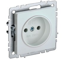 Розетка 1-местная BRITE РС10-1-0-БрЖ без заземления без защитных шторок 10А скрытой установки жемчуг (BR-R10-10-K36)