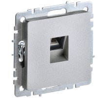 Розетка компьютерная RJ45 BRITE кат.5E РК10-БрА скрытой установки алюминий (BR-K10-1-K47)