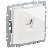 Розетка компьютерная RJ45 BRITE кат.5E РК10-БрБ скрытой установки белый (BR-K10-1-K01-PRO)