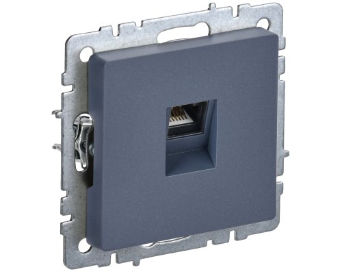 Розетка компьютерная RJ45 BRITE кат.5E РК10-БрМ скрытой установки маренго (BR-K10-1-K35)