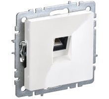 Розетка компьютерная RJ45 BRITE кат.6 РК11-БрБ скрытой установки белый (BR-K10-2-K01)