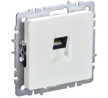 Розетка компьютерная RJ45 BRITE кат.6 РК11-БрЖ скрытой установки жемчуг (BR-K10-2-K36)